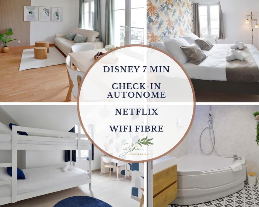 Sesame Duplex Disneyland Paris Netflix 6 Personnes Et 1 Bebe Avec Parking Lägenhet Bailly-Romainvilliers Exteriör bild